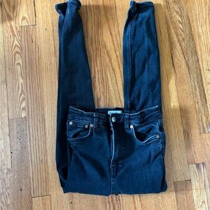 Zara Women's Dark Black Skinny Jeans
